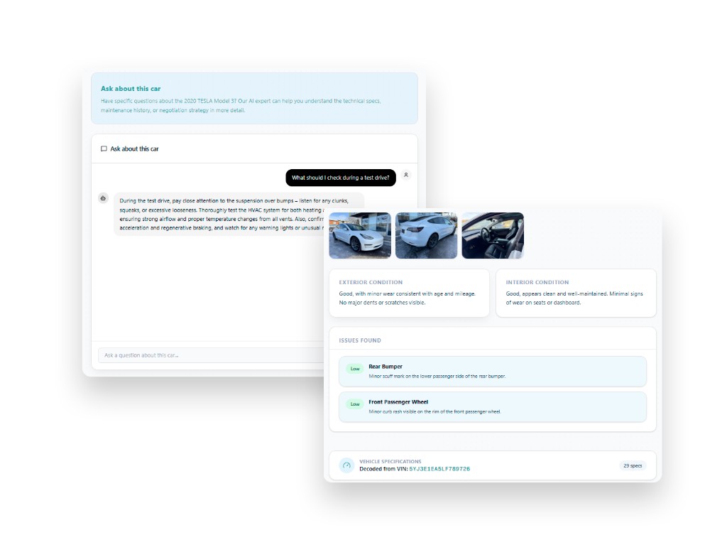 AI Chat and Specifications